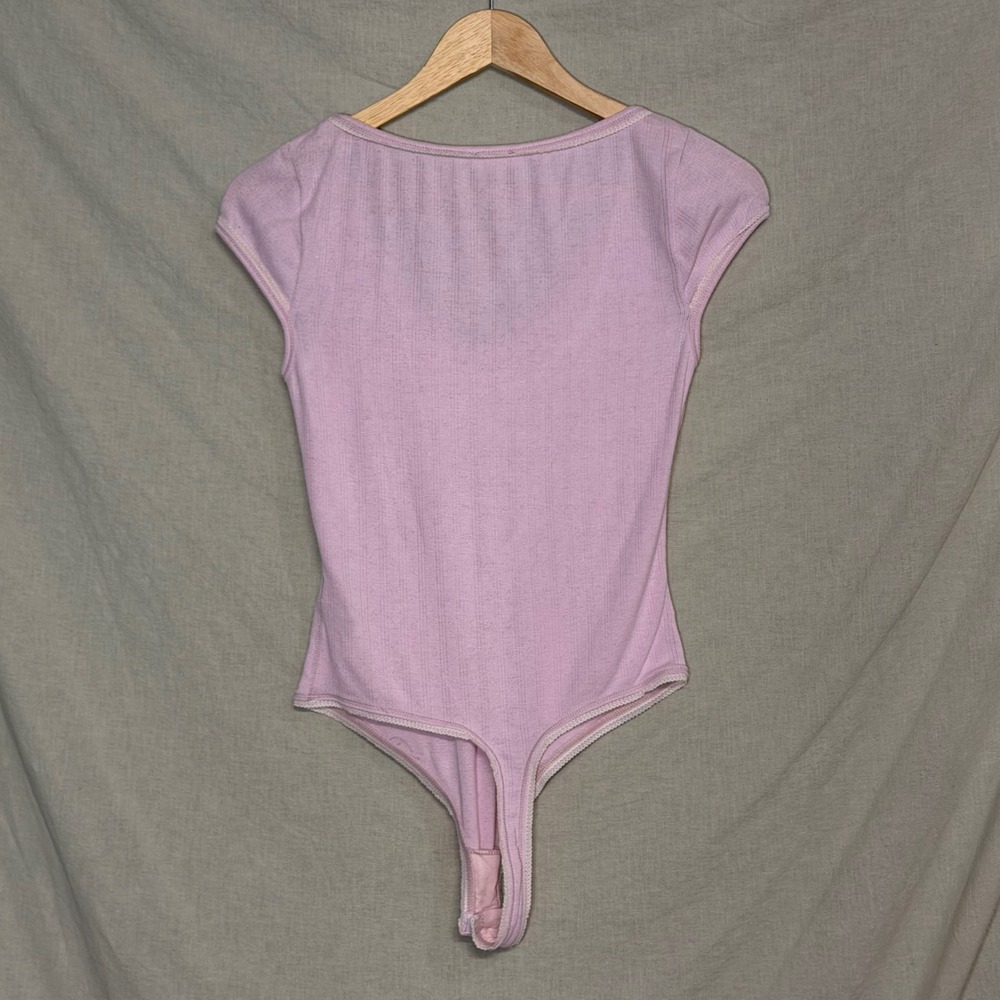 Free People Intimately Weekend Vibe Tee Pointelle Bodysuit Women's S - Picture 3 of 8
